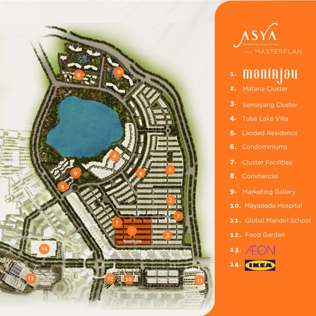 Masterplan Cluster Maninjau – Asya Jakarta Garden City