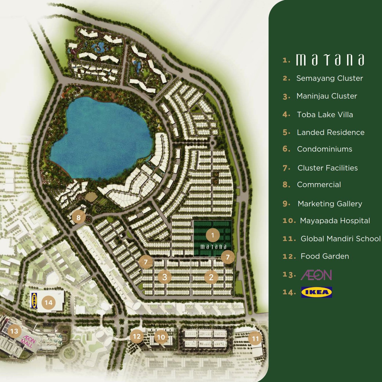 Masterplan Cluster Matana – Asya Jakarta Garden City