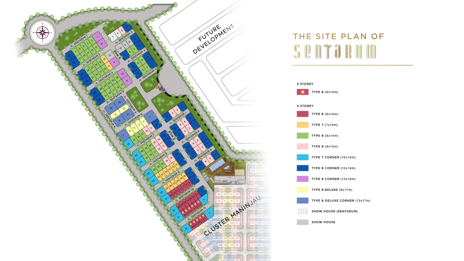 Siteplan Cluster Sentarum – Asya Jakarta Garden City